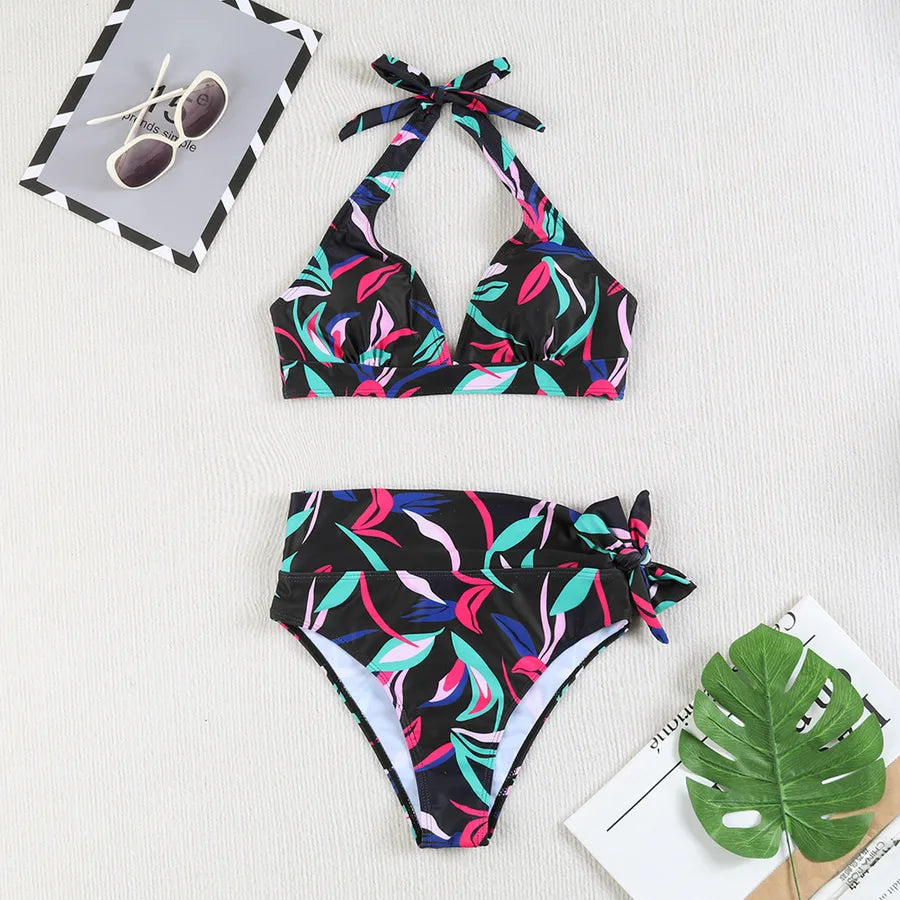 Women's Waves 2 Pieces Set Bikinis Swimwear