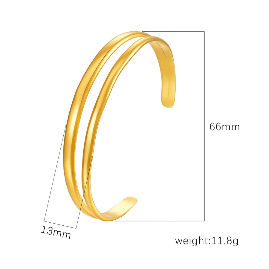 Retro Classic Style C Shape Geometric Flower 304 Stainless Steel Cuff Bracelets Wide Bracelet Bangle In Bulk