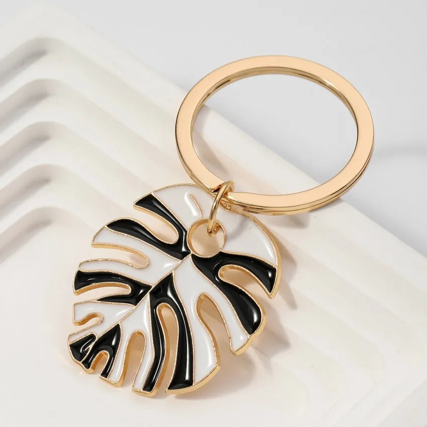 Bohemian Leaves Metal Unisex Bag Pendant Keychain