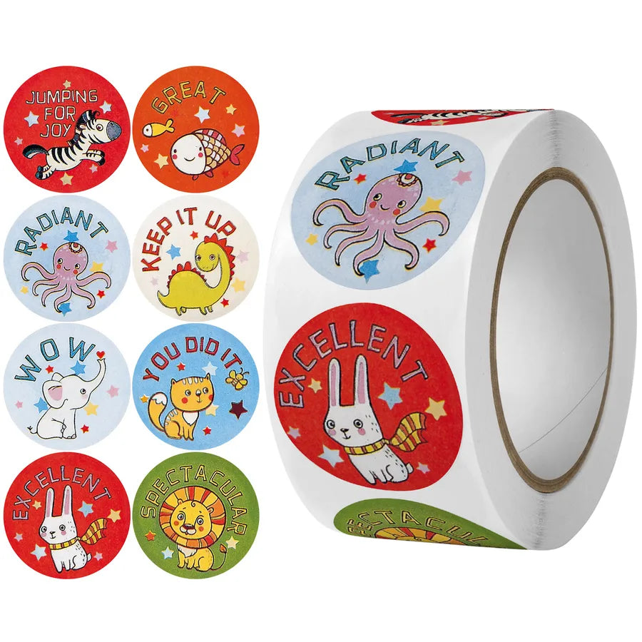 animal cartoon letter school festival copper plate sticker cute adhesive tape