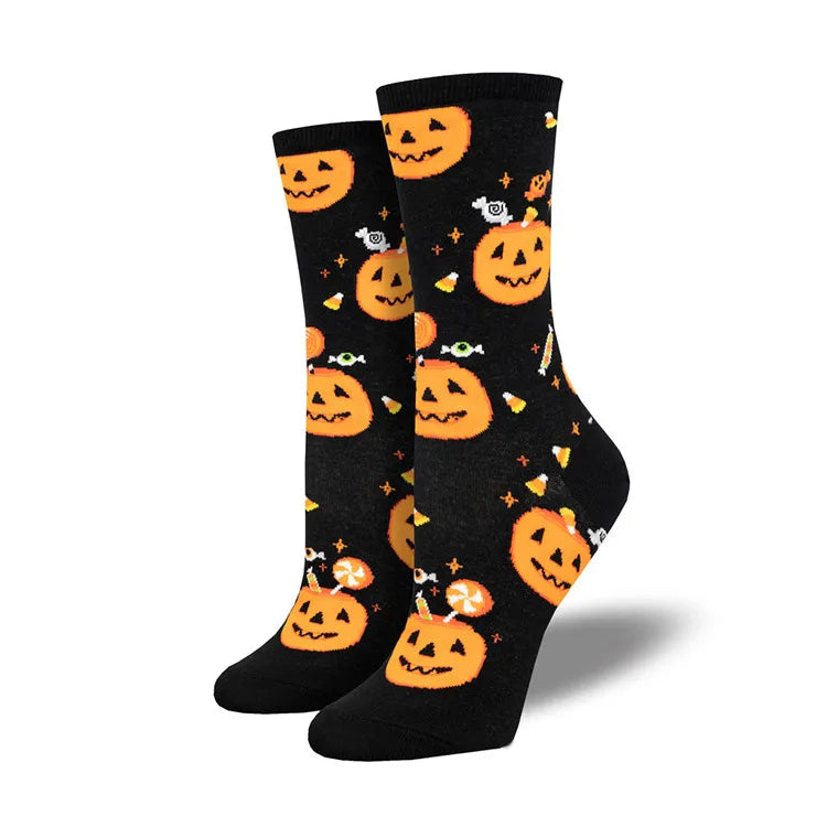 Halloween Cartoon Style Unisex Cartoon Cotton Crew Socks A Pair