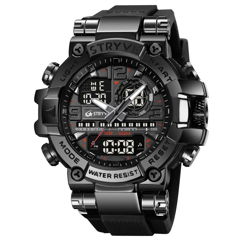 classic style color block electronic men's watches