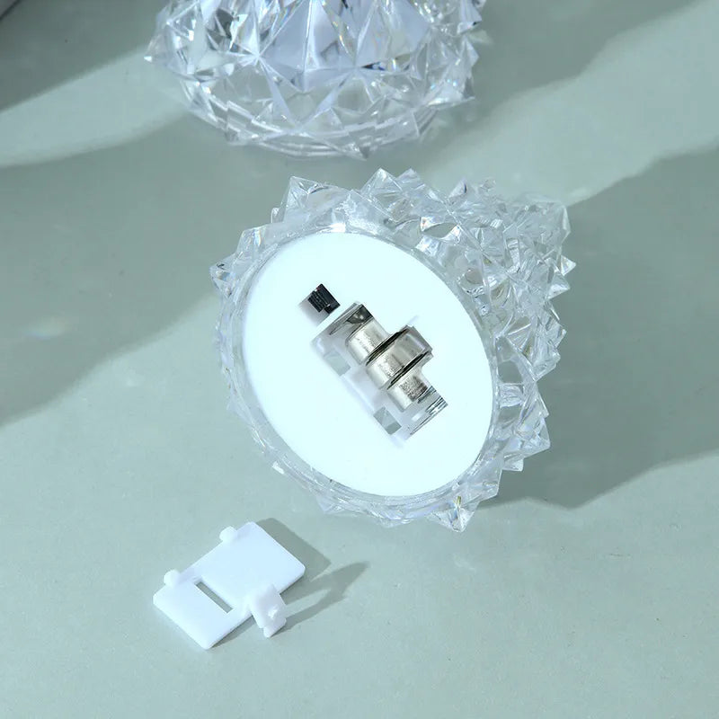 Trendy Cute Ice Crystal Night Light Christmas Tree Atmosphere Lamp Glowing Room Decorations Dormitory Ornaments Acrylic Material