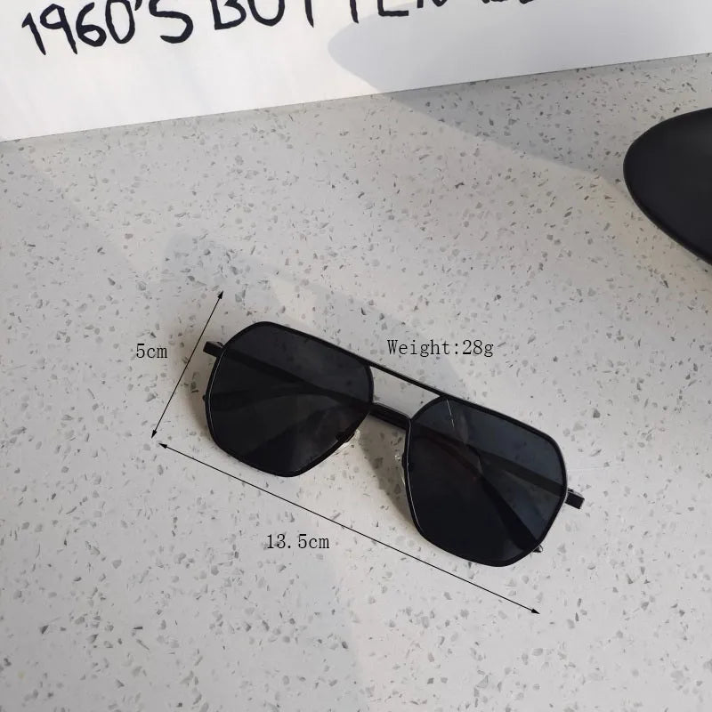 Casual Commute Solid Color Pc Resin Square Full Frame Men's Sunglasses