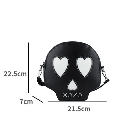 Large Capacity Skull Halloween Themed Women's Crossbody Bag Quirky Personality Single Shoulder Bag Casual Travel Nylon