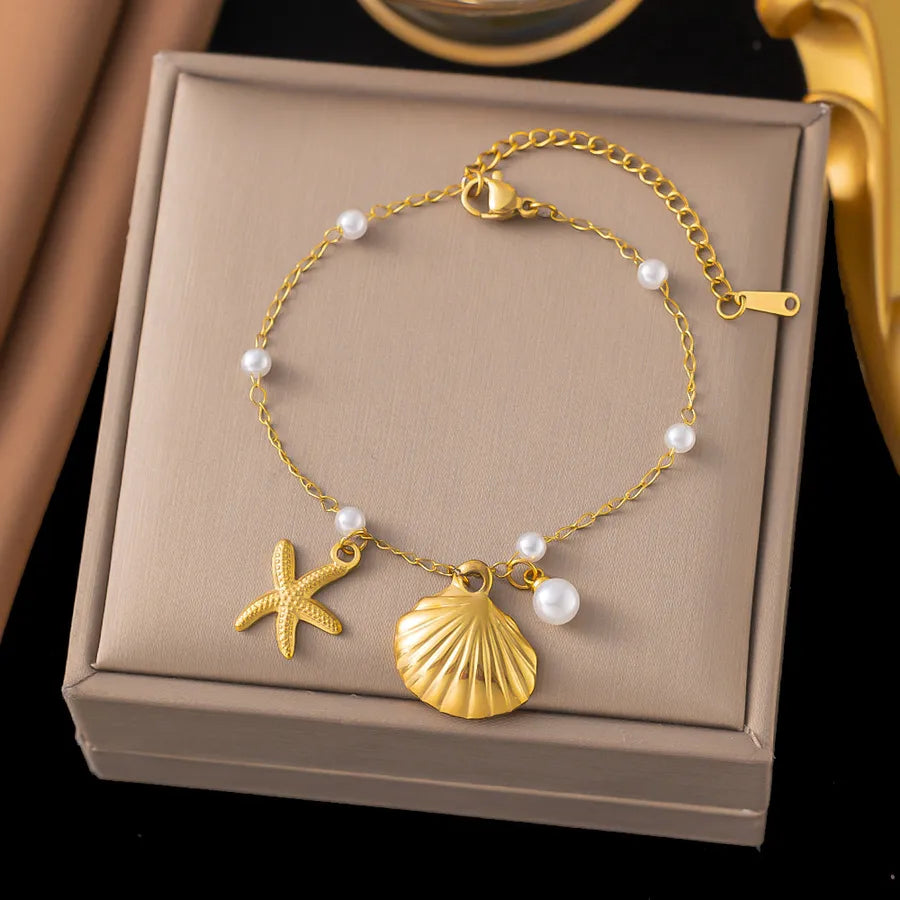 Elegant Simple Style Geometric 304 Stainless Steel Paperclip Chain cable chain Bracelets In Bulk