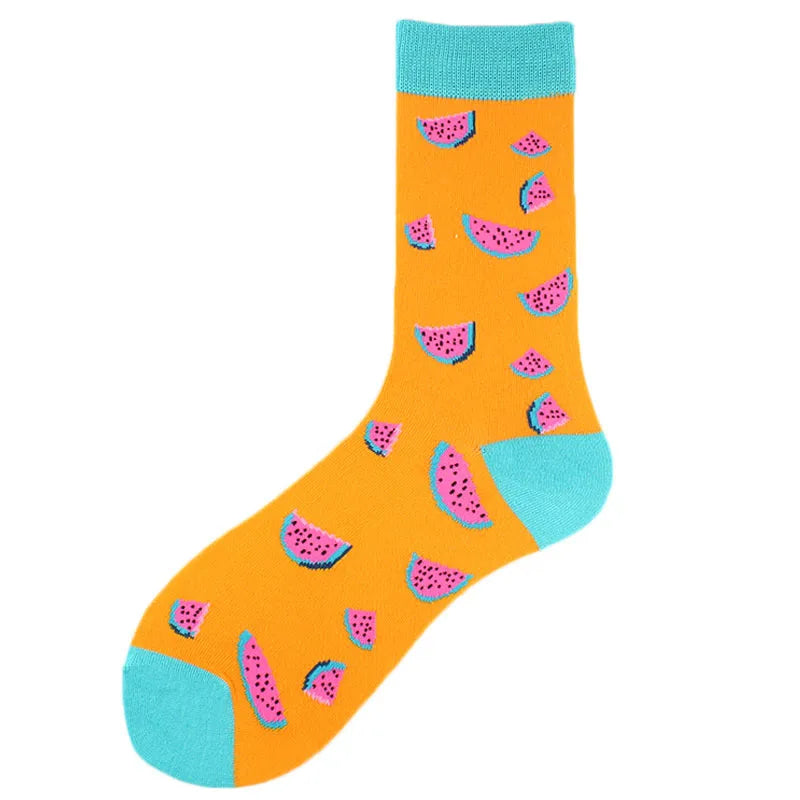 men's casual letter cotton polyester cotton crew socks a pair