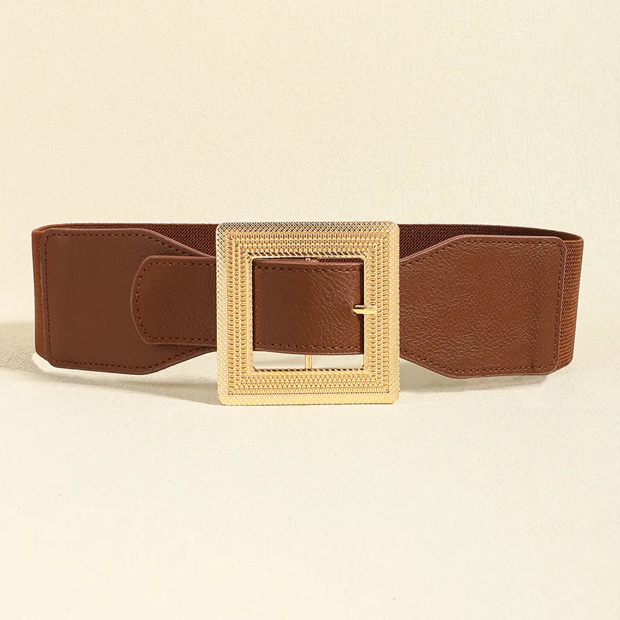 fashion square pu leather women's leather belts