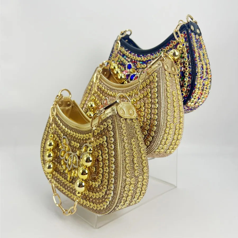 Pu Leather Geometric Pillow Shape Evening Bags