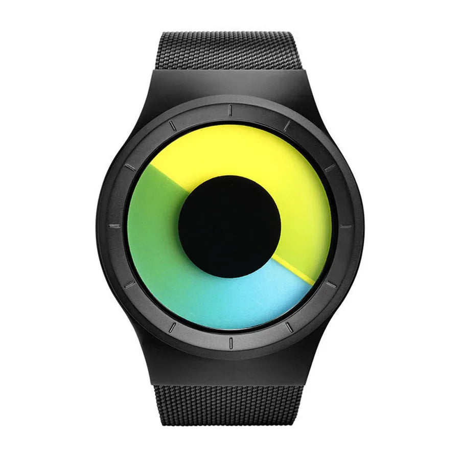 Sports Solid Color Single Folding Buckle Quartz Men's Watches