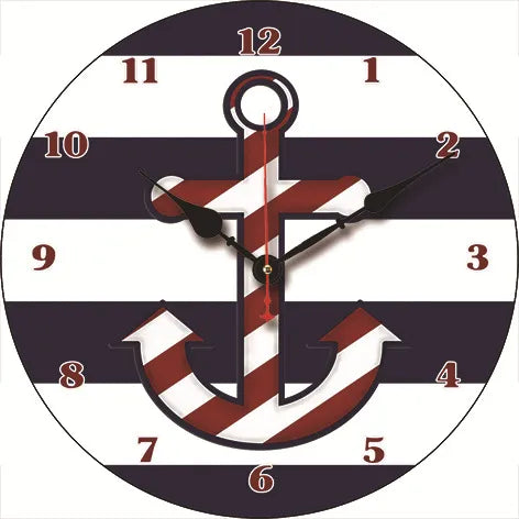 silent wall clock retro wood ocean clock wall sticker simple wall clock retro explosion hanging clock