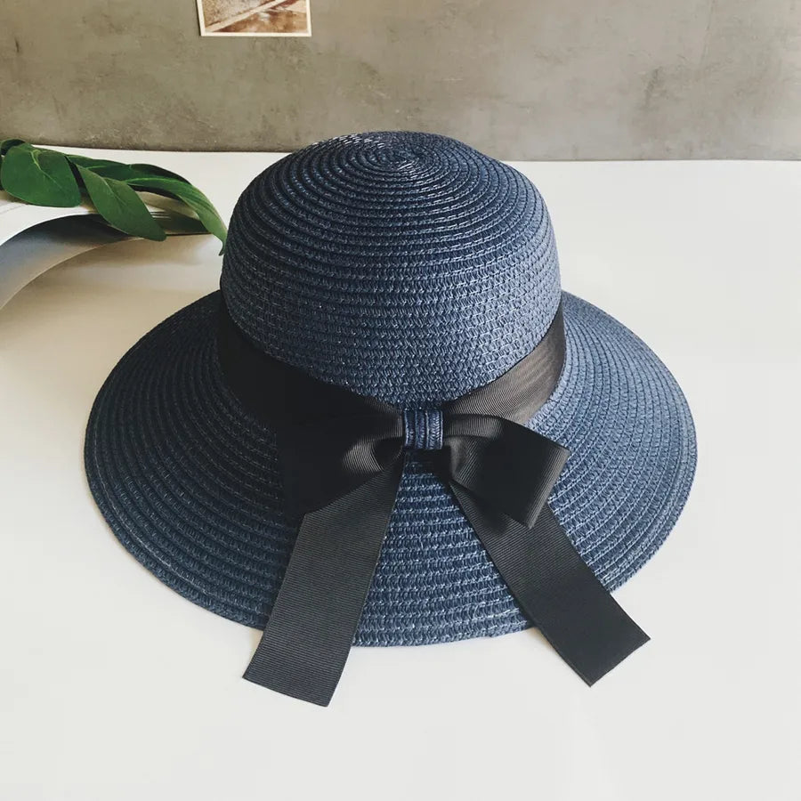 handmade straw hat women outdoor seaside beach sun protection sun hat
