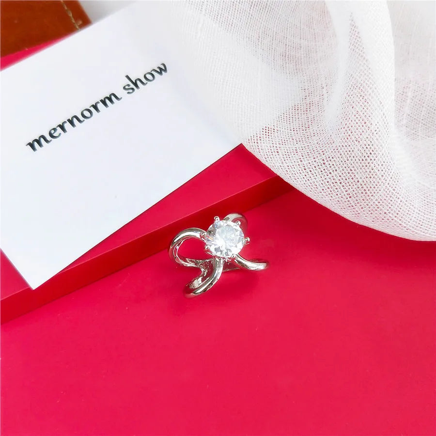 women's fashion geometric water droplets pu alloy rhinestone pearl