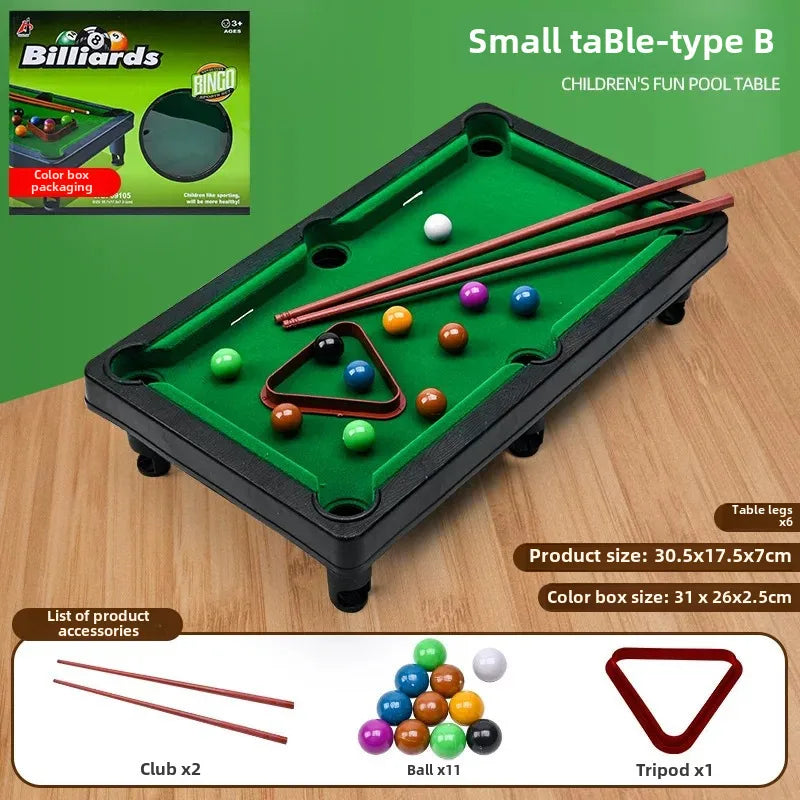 Simulation Children's Small Billiard Table Household Mini Billiard Table Toy Table 2-in -1 Parent-Child Interactive Gift