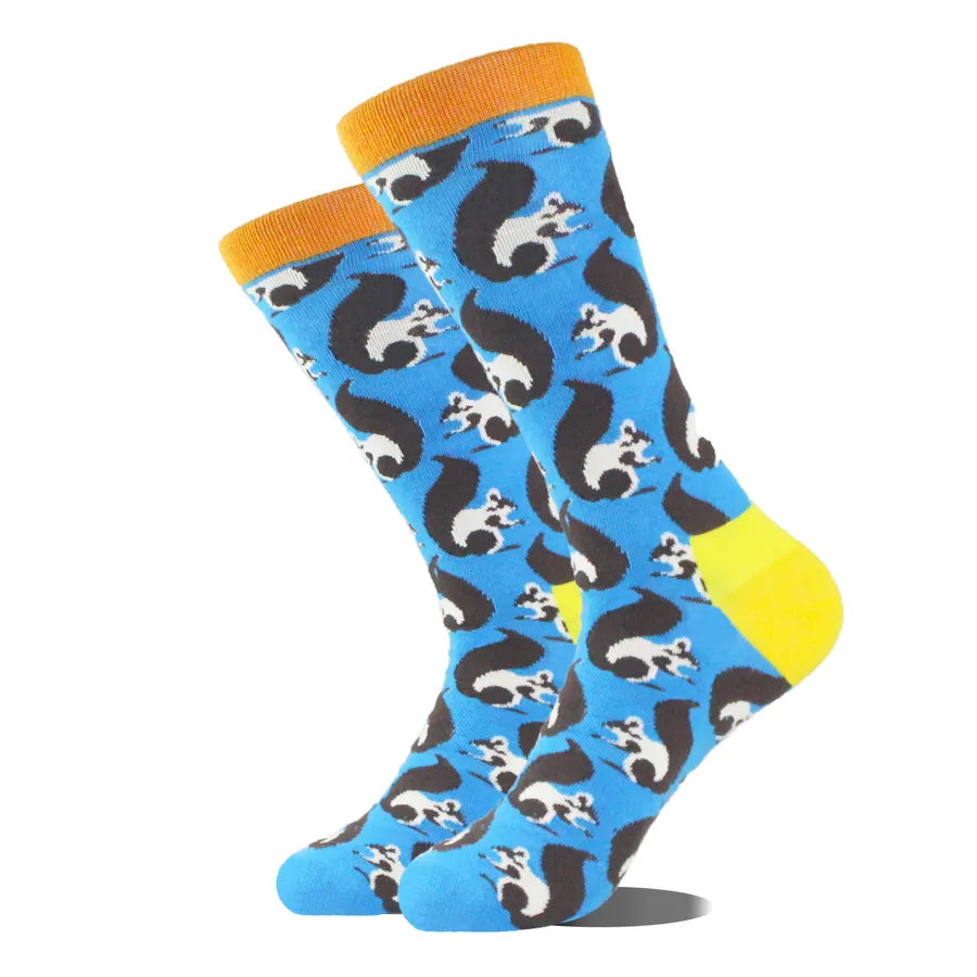 men's cartoon style animal cotton ankle socks a pair
