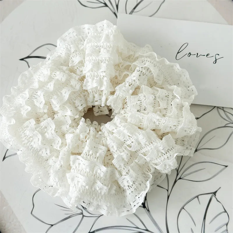 Elegant Sweet Women's Solid Color Cloth Hair Tie