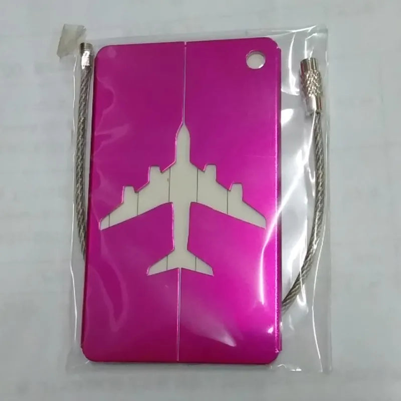 Aluminum alloy luggage tag boarding metal luggage aircraft shipping elevator tag  spot factory wholesale