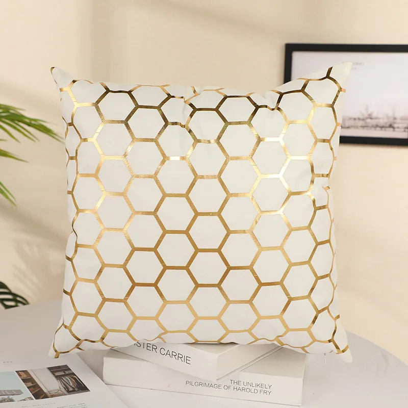 classical letter short plush pillow cases