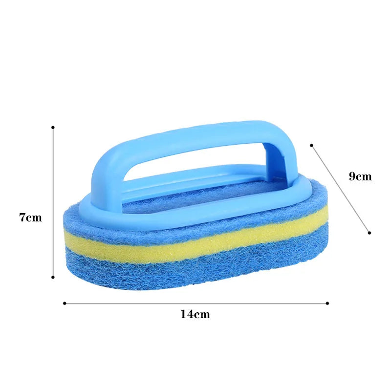 with handle cleaning brush sponge kitchen cleaning washing pan brush dishwashing brush sponge thickened wipe decontamination brush God