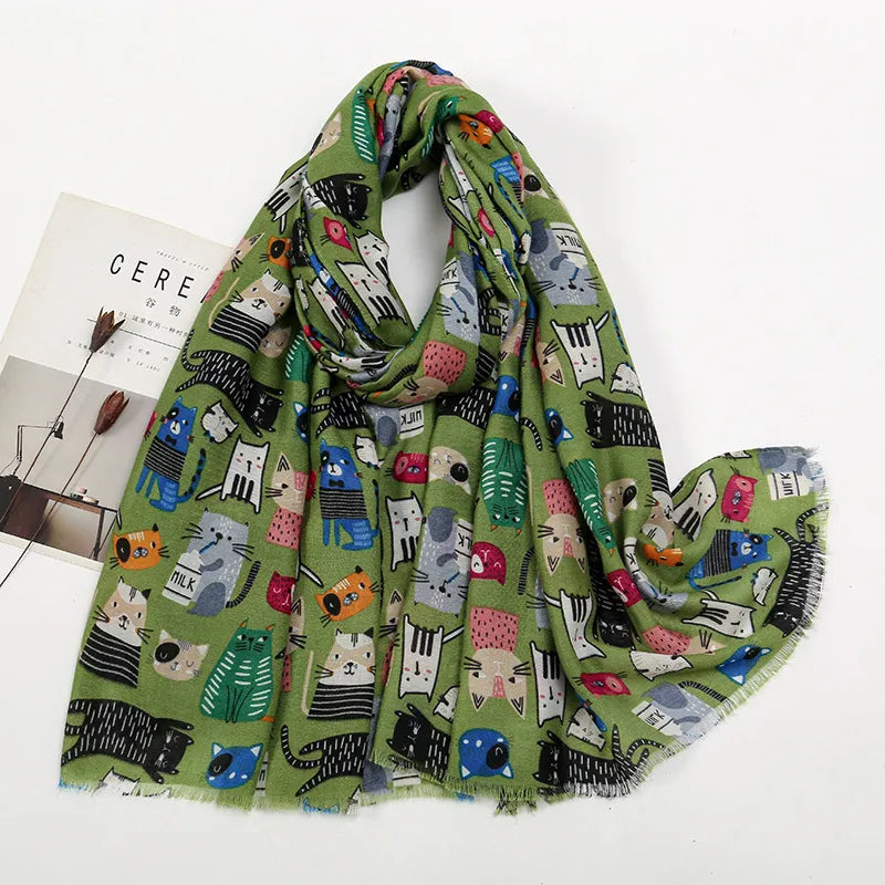 Women's Vacation Simple Style Animal Polyester Scarf