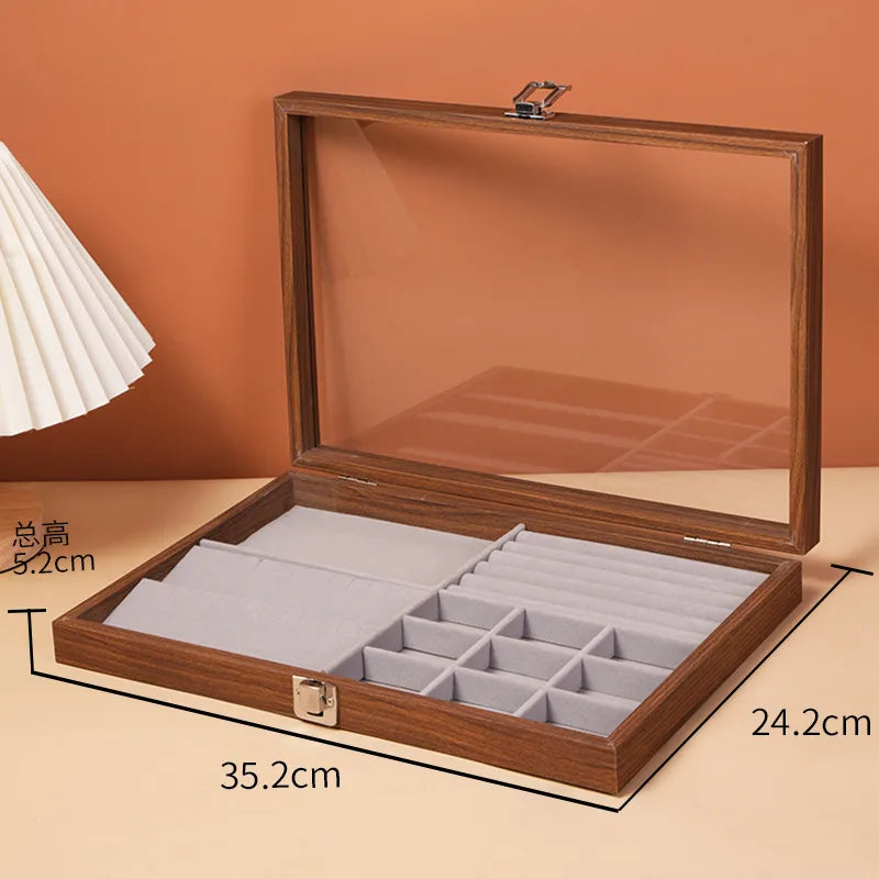 Large Capacity Dustproof Necklace Storage Box Snake Bone Chain Jewelry Display Case Hand Bracelet Earring Organizer Box