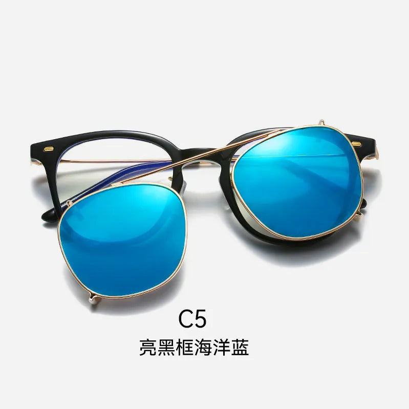 Casual Simple Style Solid Color Tac Round Frame Full Frame Men's Sunglasses
