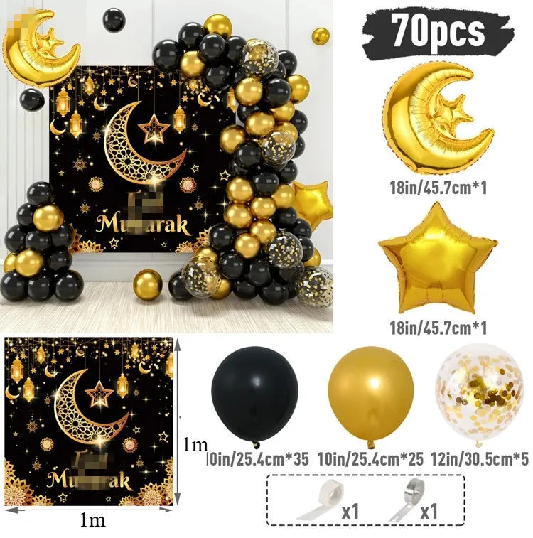 Cute Star Moon Aluminum Film Party Festival Balloons Party Supplies Balloons 1 Set