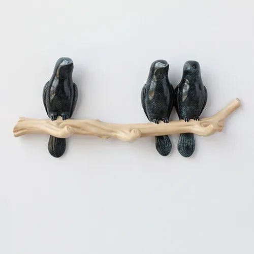 Nordic Creative Bird Decoration Hook Hallway Wall Seamless Key Hook Punch-free Wall Decoration Wall Hanging Coat Hook