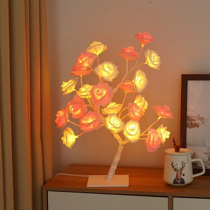 Casual Romantic Simple Style Floral Plastic Indoor Party Night Lights Led Lights Night Lights