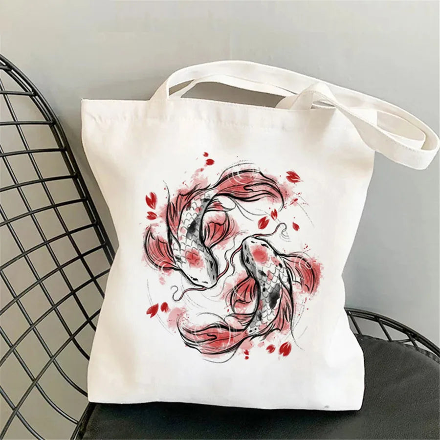 foreign trade Personification Cat printed canvas bag shoulder student fashion handbag in stock