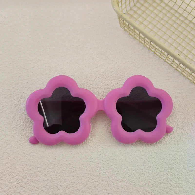 Cute Simple Style Solid Color Resin Square Full Frame Kids Sunglasses