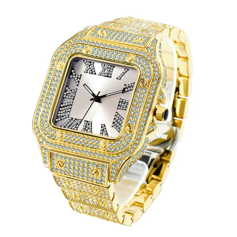 Fashion Geometric Butterfly Double Snap Quartz Men's Watches