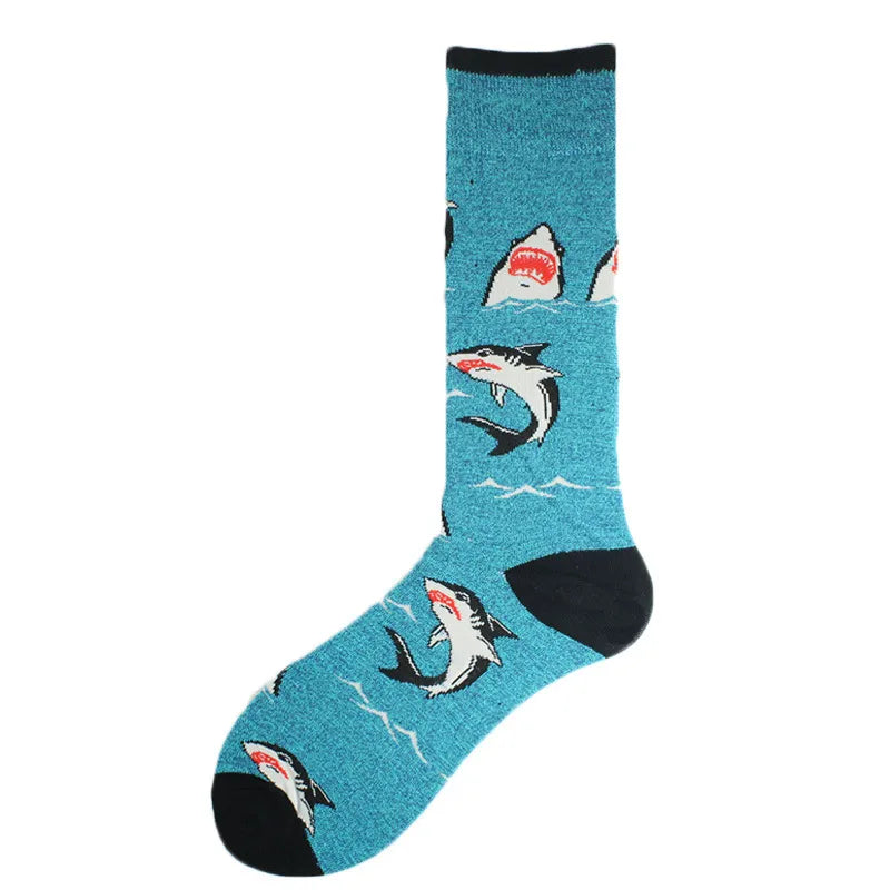 men's cartoon style cartoon cotton crew socks a pair