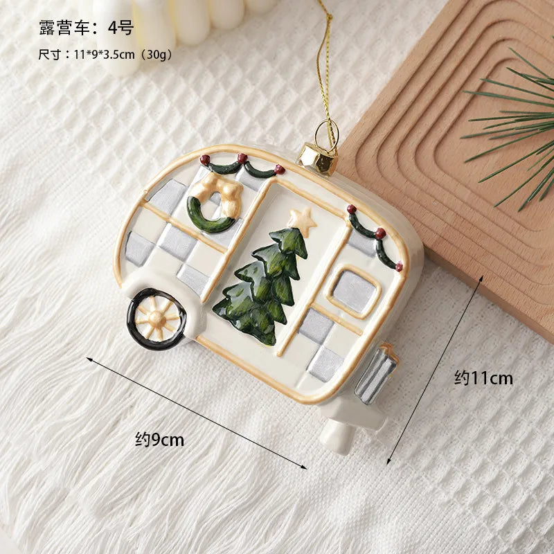 New Christmas Decorations Creative Snowflake Christmas Tree Hanging Ornaments Scene Arrangement Props Festive PVC Decoration