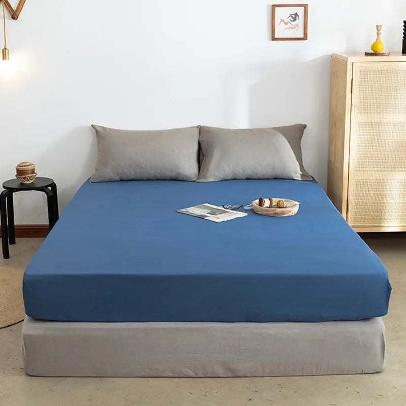 Solid Color Simple Bed Hat One-Piece All-Wrap Bed Sheet Bedspread Student Dormitory Bed Cover Simmons Mattress Dust-proof Protective Cover