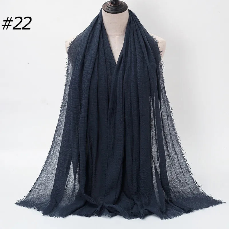fashion solid color cotton pashmina scarves