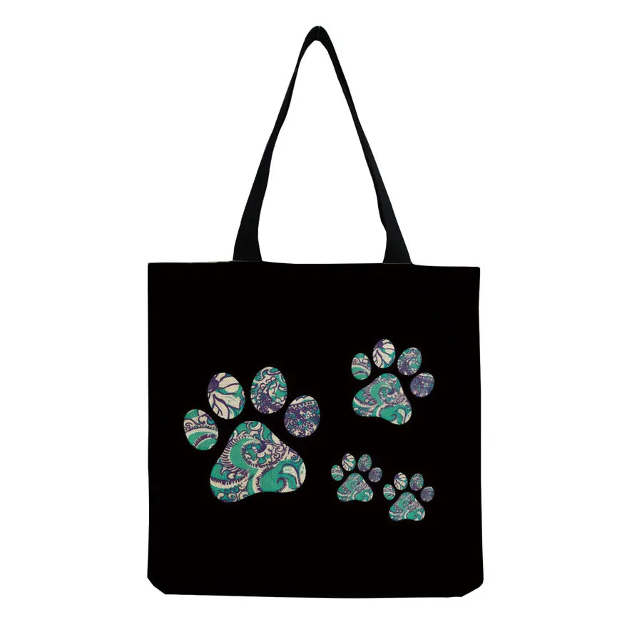 women's simple style letter shopping bags