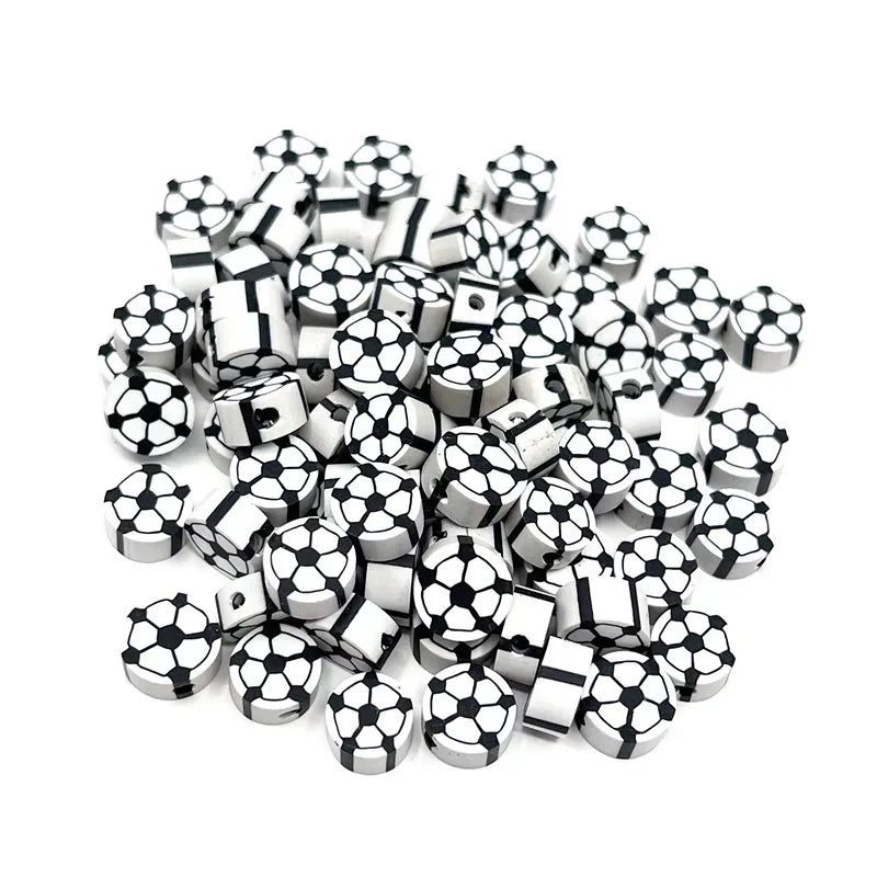 100 PCS/Package 10*4.5mm soft clay Ball Beads