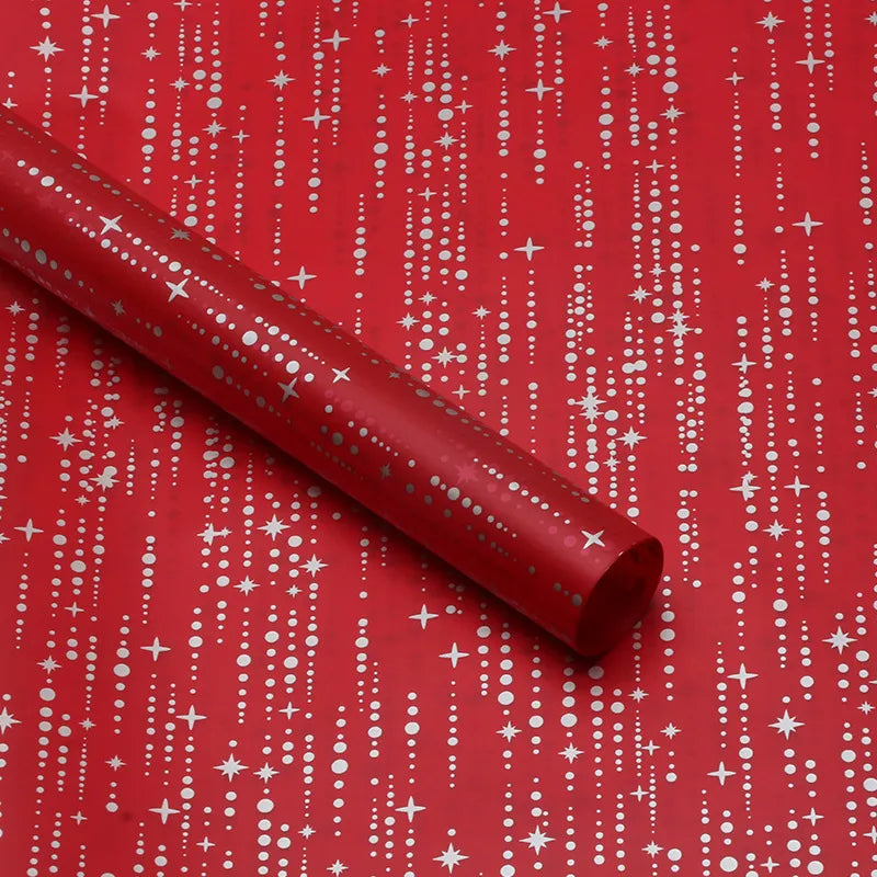 Elegant Romantic Round Dots Star Plastic Daily Date Korean Floral Wrapping Paper Party Supplies Gift Wrapping Supplies 1 Pack of 20 Sheets