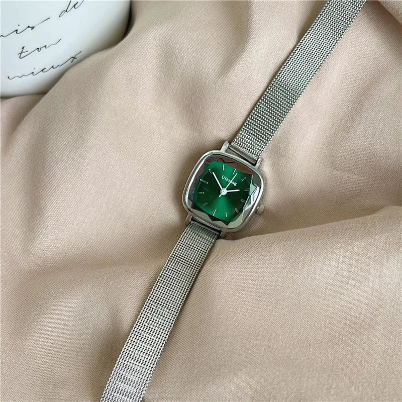 simple style commute solid color buckle quartz women's watches