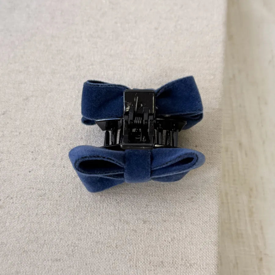 Velvet Butterfly Knot Small Hair Clip Women's Princess Style Hair Accessories Fairy Tale Feel Non-Etched Hair Grips