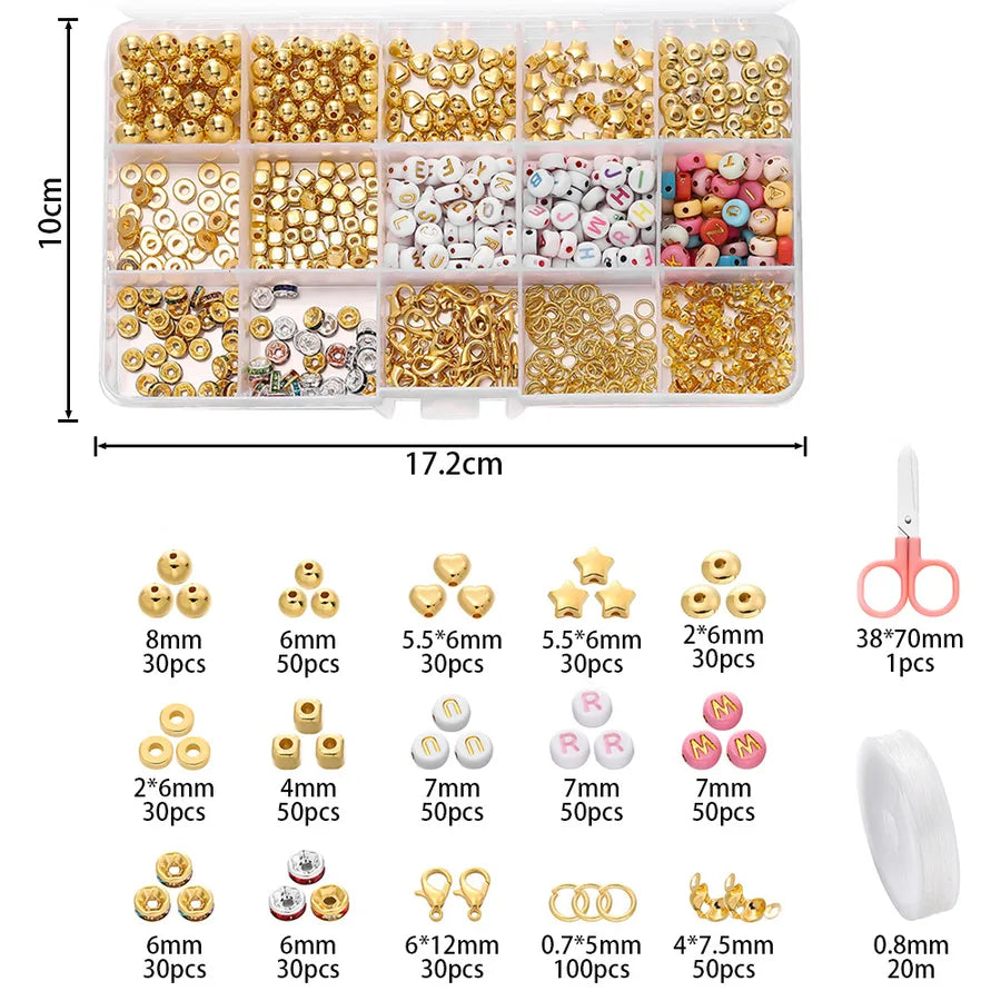 1 Set Acrylic Letter DIY Ornament Accessories Beads