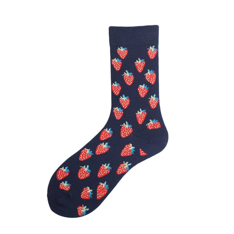 men's casual letter cotton polyester cotton crew socks a pair