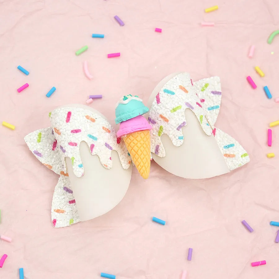 Amazon's New Donut Hairpin Children's Bow Hair Accessories Ice Cream Cream Candy Color Girl Hairpin