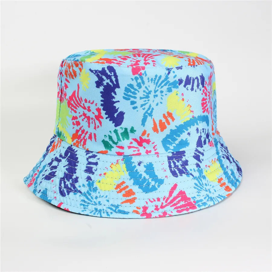 Double-Sided Fisherman Hat Women's Floral Print Sunshade Leaf Animal Cartoon Bucket Cap Spring Summer Elegant Casual Style