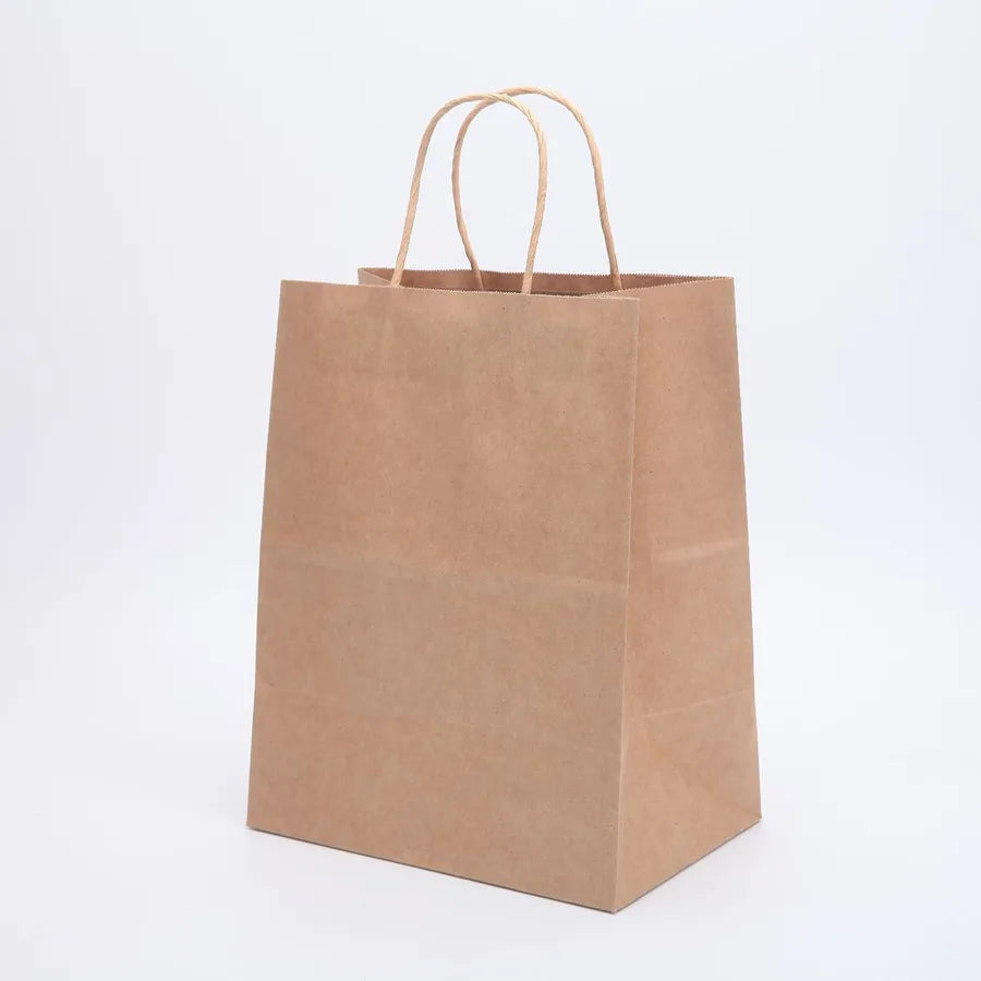 Hand-held paper bag spot Square bottom Kraft paper bag take-out packaging gift packaging bag color shopping bag