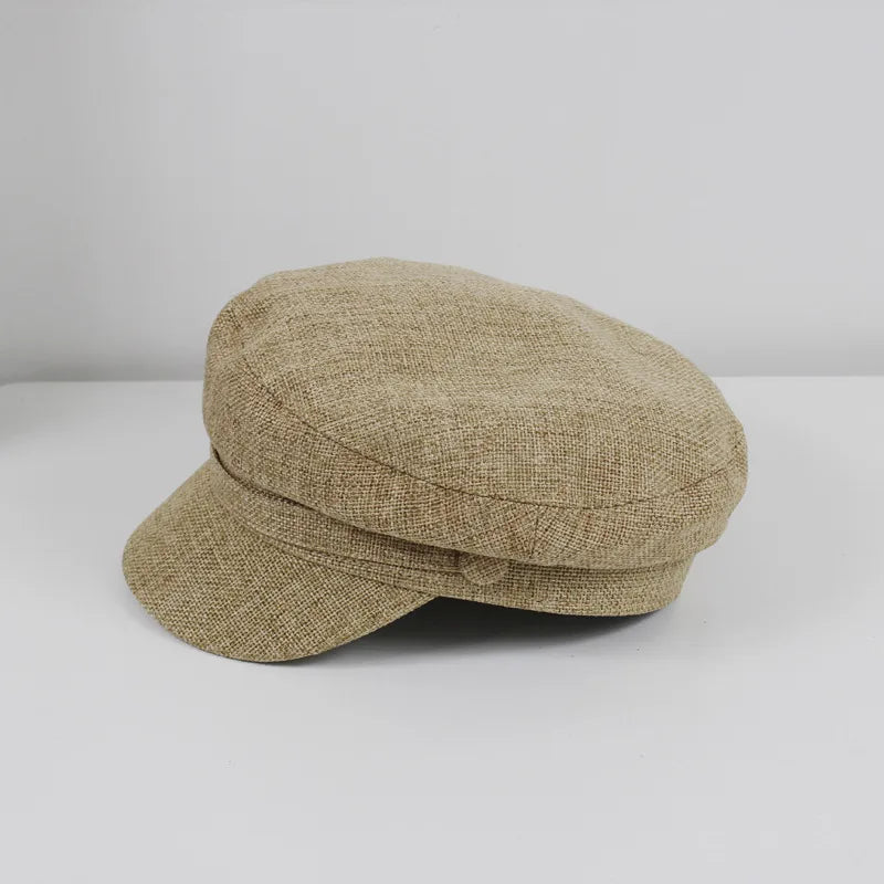 Women's Basic Retro Solid Color Curved Eaves Beret Hat