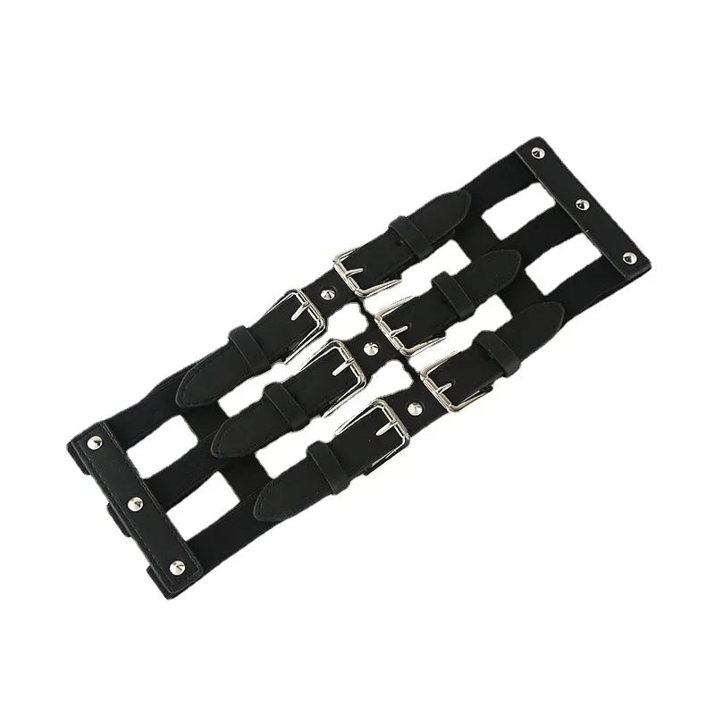 fashion geometric pu leather handmade women's corset belts 1 piece