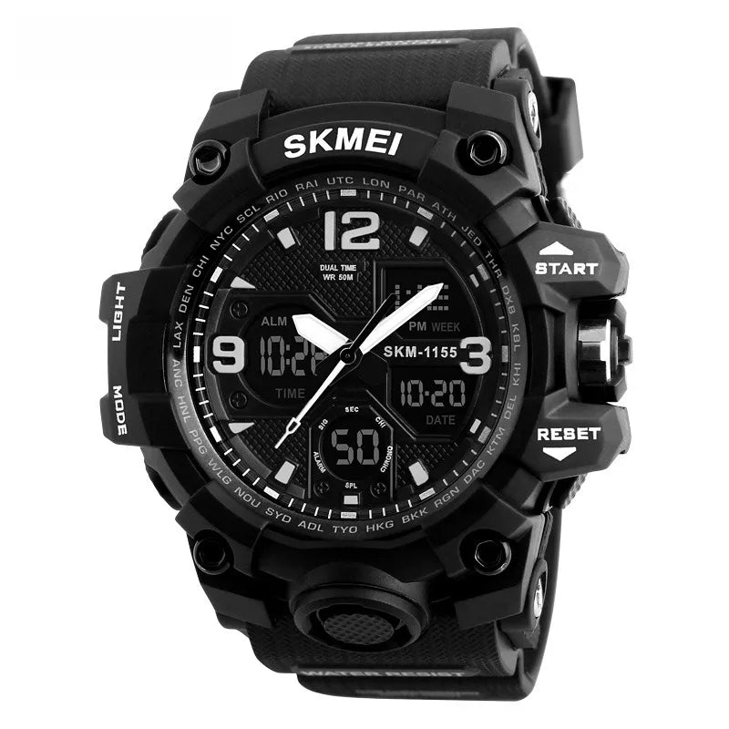 skmei men's waterproof electronic watch multi-functional dual display electronic watch outdoor sports watch wholesale