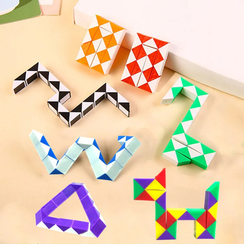fashion children's educational transformation magic snake folding cube capsule twist toy